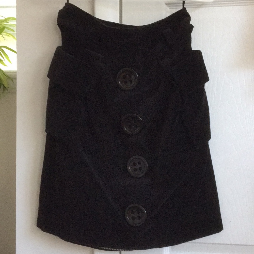 Black velvet skirt